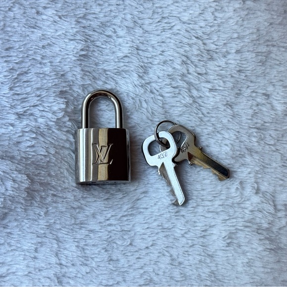 Louis Vuitton Other - Silver Toned AUTHENTIC Louis Vuitton Padlock and Matching Key Set